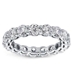 White Sapphire Eternity Wedding Band